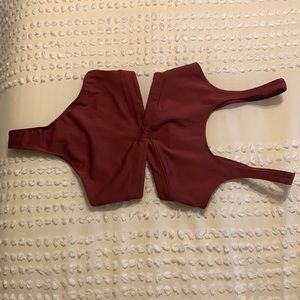 Free People movement burnt orange cutout thong bodysuit
